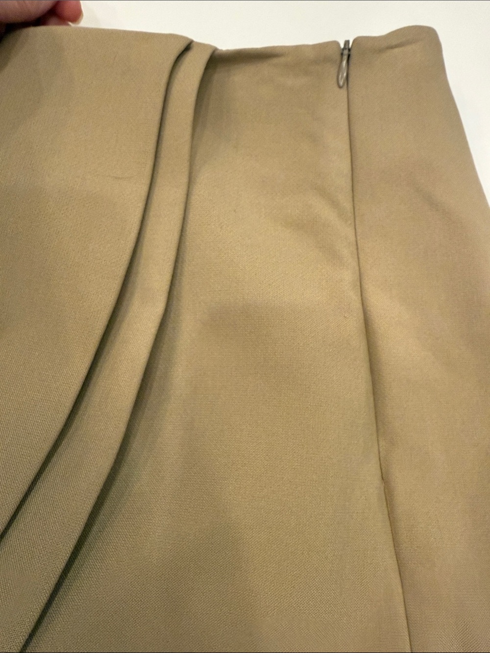 Women's Tan Skort with Wrap Front - Picture 7 of 11
